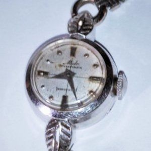 Vintage 14K White Gold MIDO Ladies Powerwind Superautomatic Watch Runs